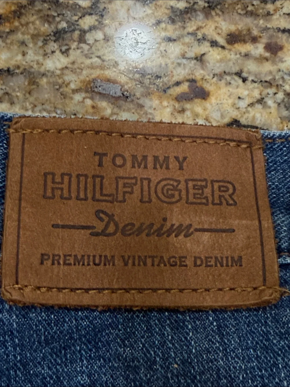 Tommy Hilfiger Men's Dark Blue Denim Jean Shorts